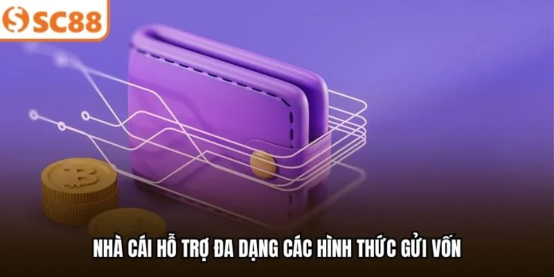 Nhà cái hỗ trợ đa dạng các hình thức gửi vốn